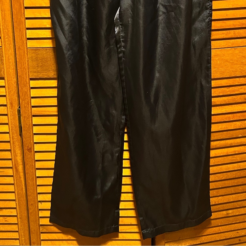 Lillian Lorow Blue Satin Lounge Pants - Picture 8 of 12
